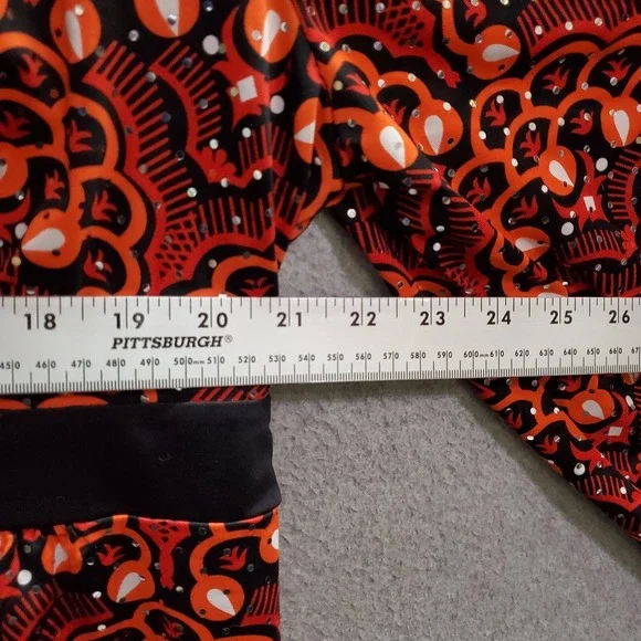 INC Women Top 1X Red Blouse Kimono Metallic Detail Faux Wrap 3/4 Sleeve Tunic - Picture 3 of 7